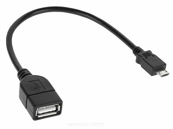 Kabel wtyk mikro USB / gniazdo USB OTG kabel 10cm
