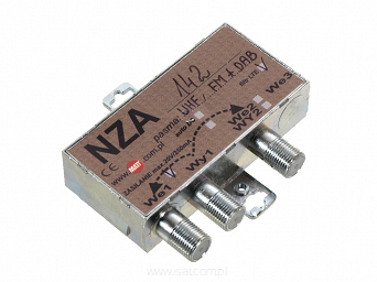 Zwrotnica RTV pasmo UHF / FM+DAB Matt NZA 142Lz DC pass, filtr LTE