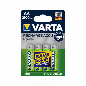 Akumulatorki VARTA rozmiar AA pojemność 2100mAh 4szt. w zestawie