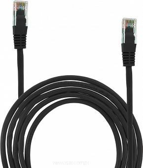 Patchcord przewód kabel UTP kat. 5E 1,5m wtyk - wtyk czarny