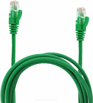 Patchcord przewód kabel UTP kat. 6e 7,0m zielony wtyk - wtyk  RJ45 Gigabit