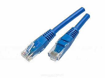 Patchcord przewód kabel UTP kat. 6e 2,0m niebieski wtyk - wtyk RJ45
