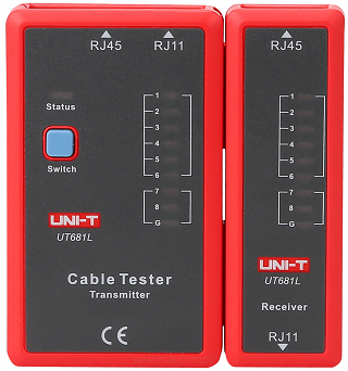 Miernik UNI-T UT681L tester kabli sieciowych telefonicznych RJ-45, RJ-11 