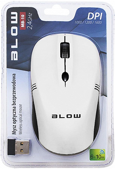 Mysz bezprzewodowa optyczna Blow MB10 biała