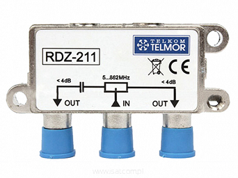 Antenowy rozdzielacz / sumator RDZ211 dwukrotny zewnętrzny