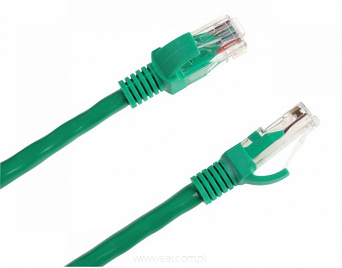 Patchcord przewód kabel UTP kat. 6e 3,0m zielony wtyk - wtyk   RJ45 Gigabit