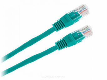 Patchcord przewód kabel UTP kat. 5E 1,5m wtyk - wtyk zielony