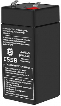 Akumulator żelowy CSSB 4V 4,5Ah bezobslugowy