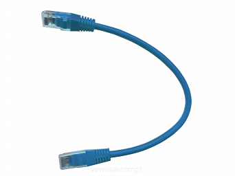 Patchcord przewód kabel UTP kat. 5e 0,25m niebieski wtyk - wtyk