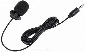 Mikrofon na klips z przewodem 2m zakończonym wtykiem Jack 3,5mm