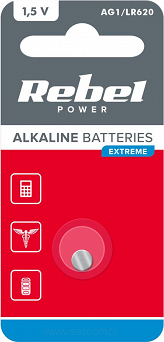 Bateria pastylkowa REBEL EXTREME AG1 LR620 R621 T RW320
