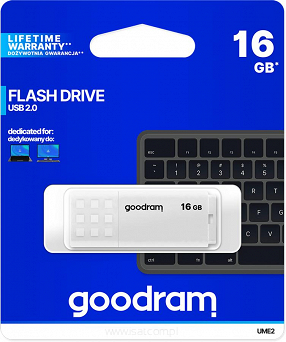 Pendrive Goodram USB 2.0 16GB biały UME2