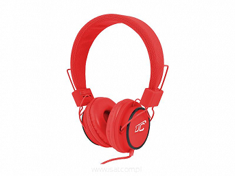 Słuchawki LTC nauszne przewodowe czerwone LTC65