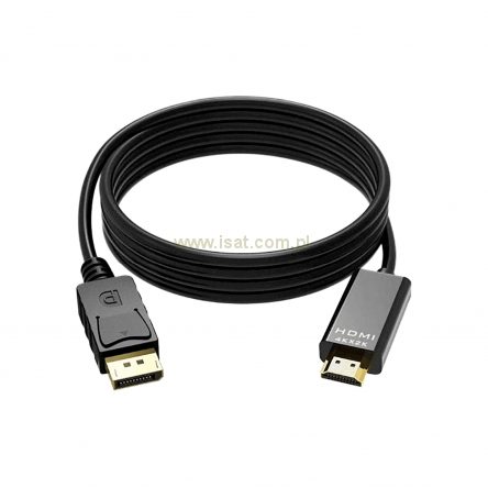 Przyłącze DISPLAY PORT - HDMI wtyk-wtyk 4K długość1,8m
