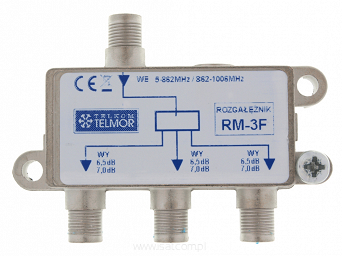 Rozgałęźnik RTV RM-3F Telmor 3 wyjścia