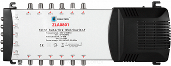 Multiswitch końcowy 5/12 Cabletech ZLA0801 aktywny z zasilaczem
