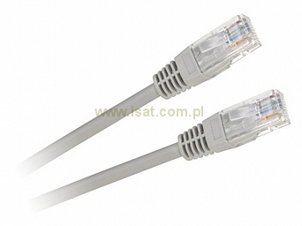 Patchcord przewód kabel UTP kat. 5E 0,5m wtyk - wtyk szary