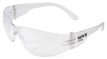 Okulary ochronne Yato bezbarwne, norma EN166