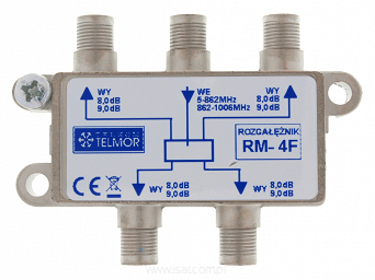 Rozgałęźnik RTV RM-4F Telmor 4 wyjścia