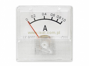 Miernik analogowy amperomierz 0-1A DC kwadratowy mini 