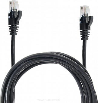 Patchcord przewód kabel UTP kat. 6e 15m czarny wtyk - wtyk RJ45