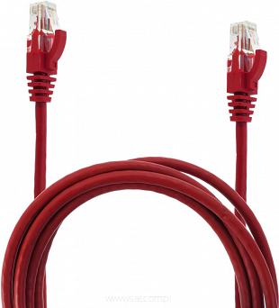 Patchcord przewód kabel UTP kat. 6e 20m czerwony wtyk - wtyk  RJ45 Gigabit