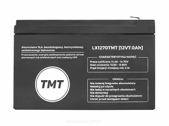 Akumulator żelowy 12V / 7Ah TMT centrale alarmowe, UPS'y, awaryjne źródła zasilania