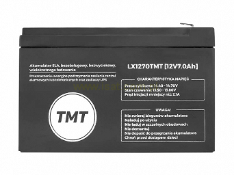 Akumulator żelowy 12V / 7Ah TMT centrale alarmowe, UPS'y, awaryjne źródła zasilania
