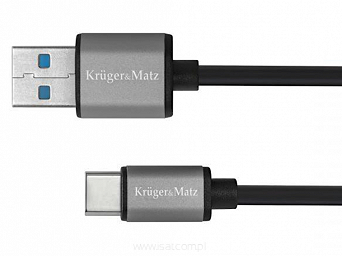 Kabel USB 3.0 wtyk A - wtyk typu C 1m K&M 
