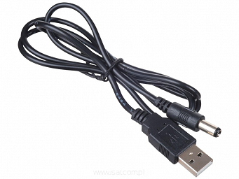 Kabel zasilający wtyk USB A - wtyk DC 5.5 x 2.5mm Akyga AK-DC-04