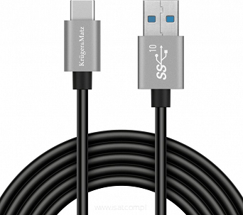 Kabel USB - USB C 10Gbps 15W 1m KrugerMatz