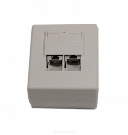 Gniazdo komputerowe 2xRJ45 8p8c cat. 5e UTP obudowa natynkowa