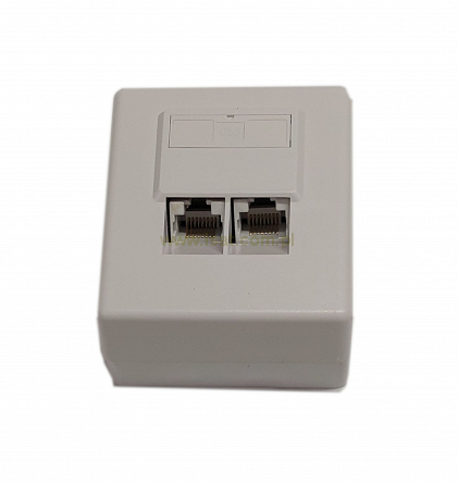 Gniazdo komputerowe 2xRJ45 8p8c cat. 5e UTP obudowa natynkowa