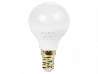 Lampa świetlówka Led 400lm kula G45 5W E14 b.neutralna