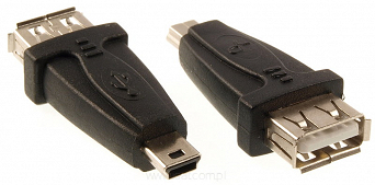 Przejście adapter USB gniazdo A - wtyk mini-B