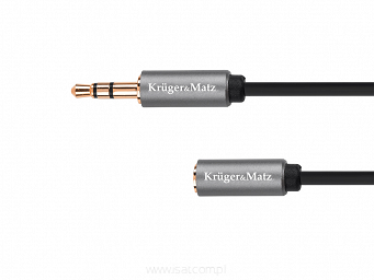 Przedłużacz słuchawkowy Jack 3,5mm wtyk - gniazdo kabel 3m Kruger&Matz Basic