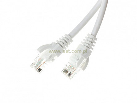 Patchcord przewód kabel UTP kat. 6e 0,5m biały wtyk - wtyk RJ45
