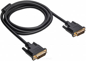 Kabel DVI wtyki DVI-I 24+5 (dual link) długość 1,8m filtr ferrytowy