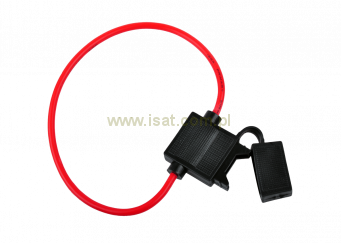 Gniazdo bezpiecznika samochodowego (20mm) kabel 30cm 5mm2