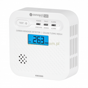 Czujnik czadu, tlenku węgla Kruger&Matz Connect S10 Tuya PN-EN50921