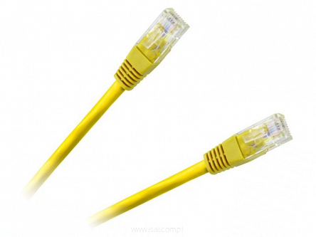 Patchcord przewód kabel UTP kat. 6e 1,5m żółty wtyk - wtyk RJ45