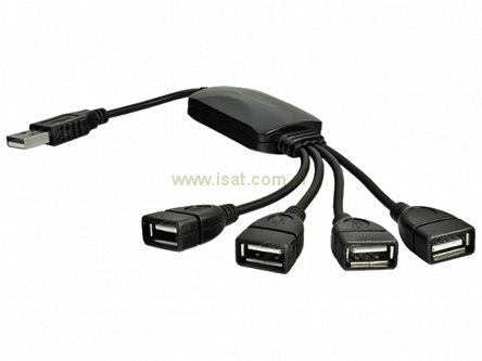 HUB 4x USB2.0 rozdzielacz na przewodach 