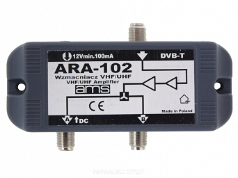 Rozdzielacz antenowy ARA-102 aktywny 14dB szerokopasmowy