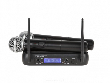 Mikrofon bezprzewodowy VHF 2 kanały WR-358LD 2x mik.do ręki