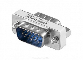 Adapter przejściówka SVGA (D-SUB) wtyk - wtyk 15 pin