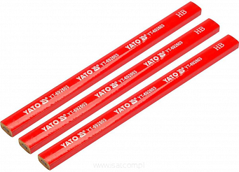 Zestaw ołówków stolarskich HB 175mm 3 sztuki YATO