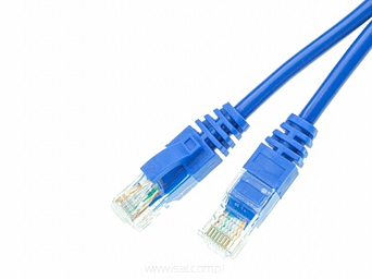 Patchcord przewód kabel UTP kat. 6e 1,5m niebieski wtyk - wtyk RJ45