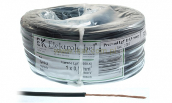 Kabel LgY 1x0,5mm przewód czarny