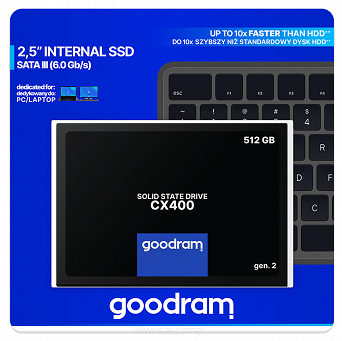 Dysk SSD Goodram CX400 512GB 2,5" SATA III