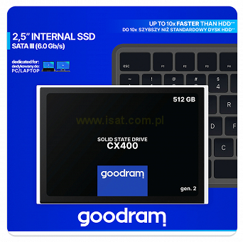 Dysk SSD Goodram CX400 512GB 2,5" SATA III